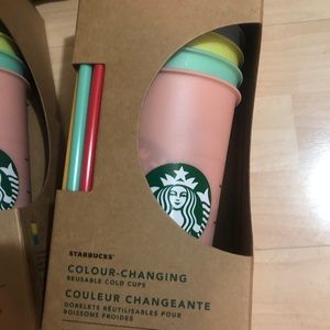 Starbucks Color Changing Cups Set Of 5